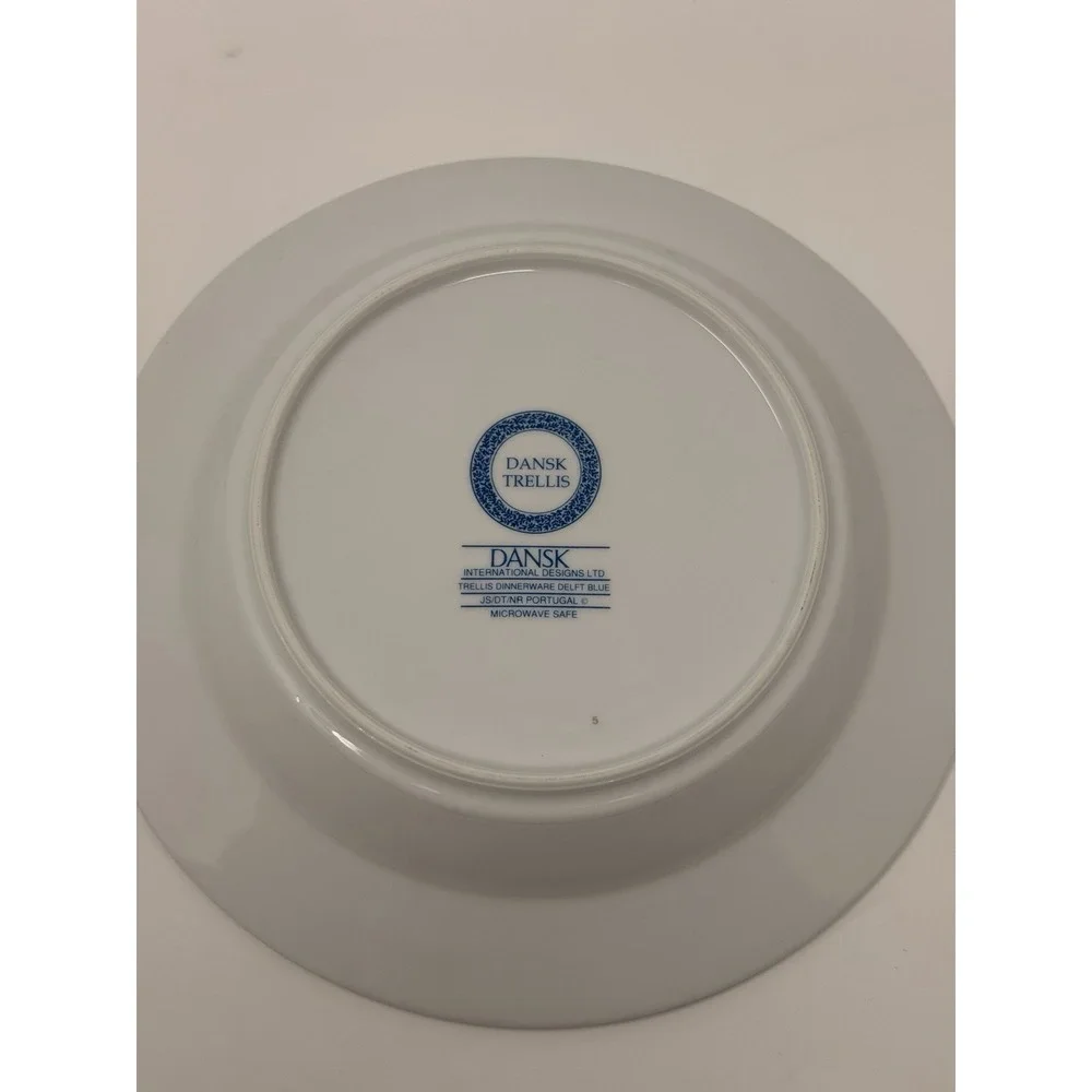 Dansk Trellis Delft Blue Rim Soup Bowl 8.75